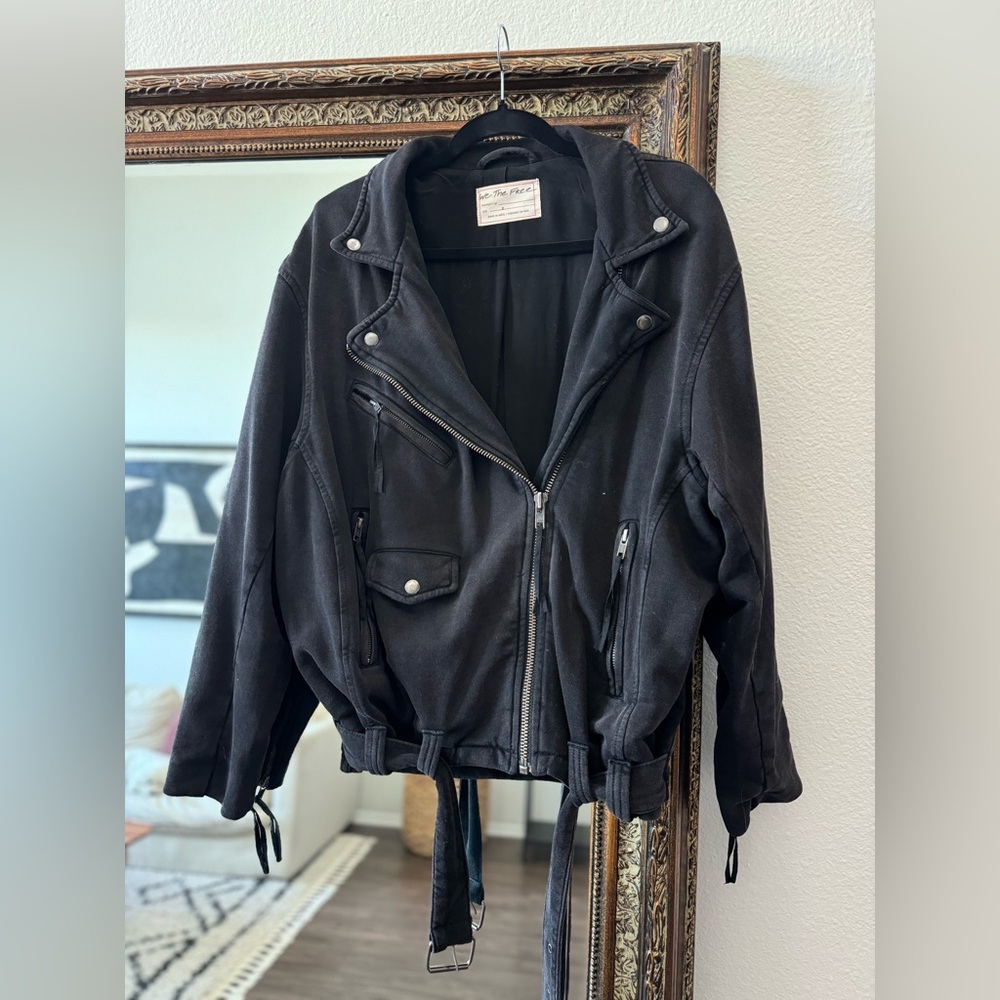 Free People Knit Moto Jacket
